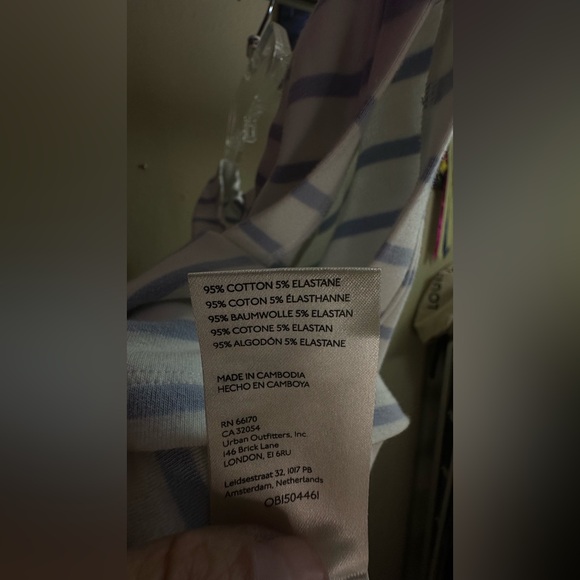 Anthropologie Maeve Striped Graphic Cropped Tank - Picture 6 of 7